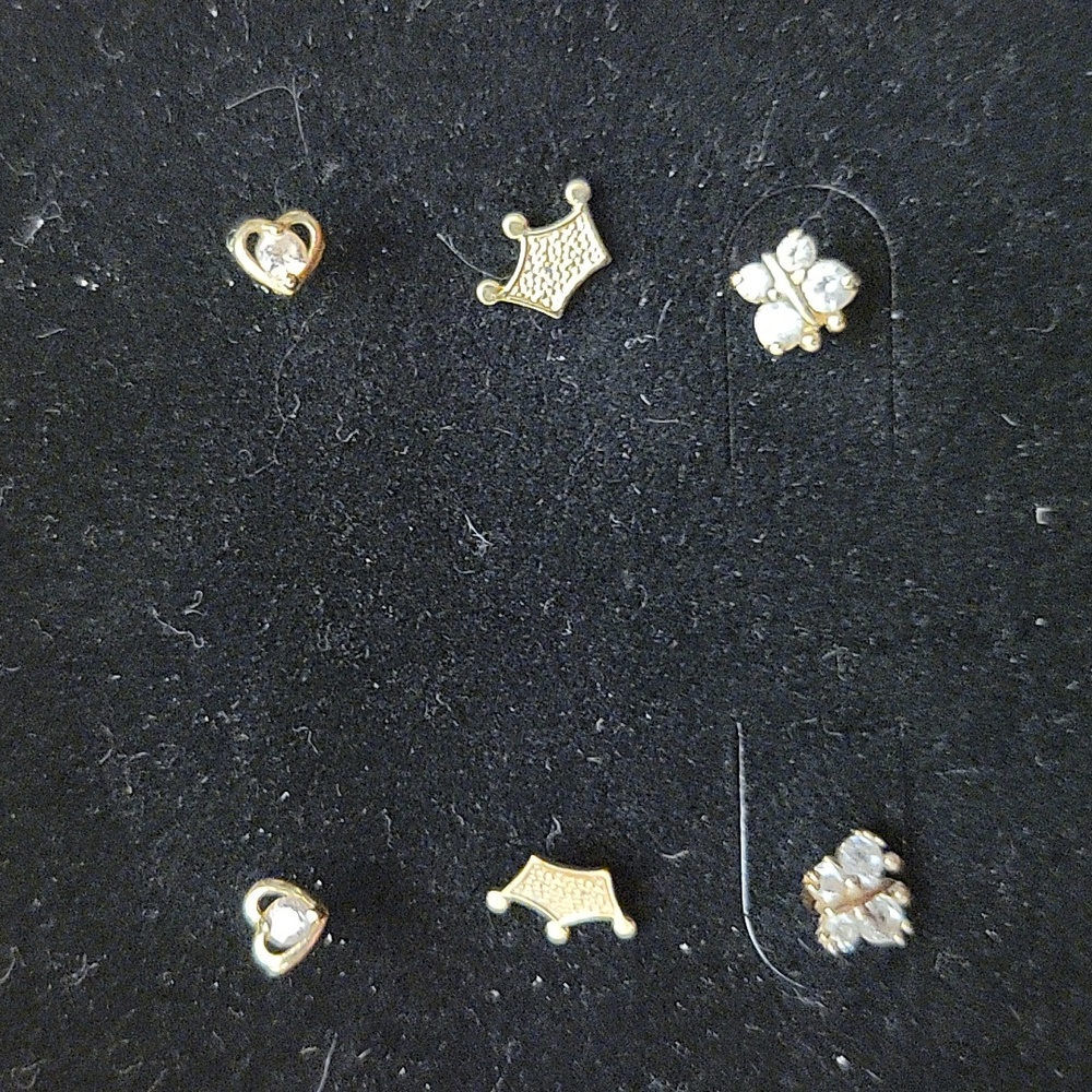 3 Pair 10k Earrings